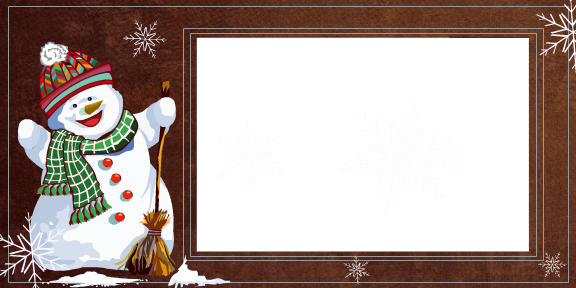 Vintage Holiday Snowman Photo Card