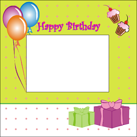 Happy Birthday Photo Card Yellow