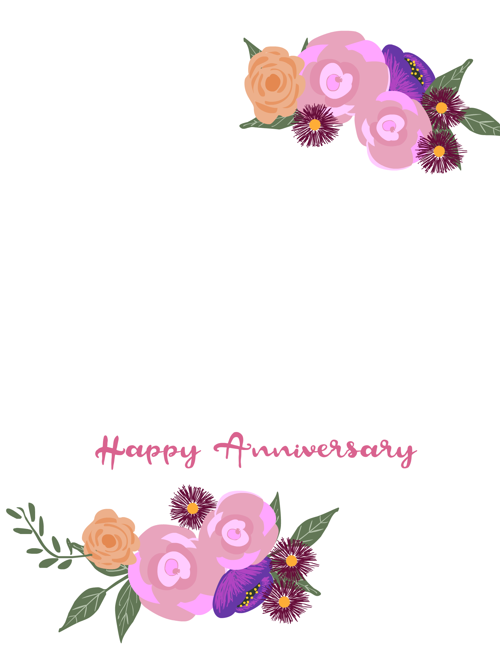 Happy Father's Day Floral Frame