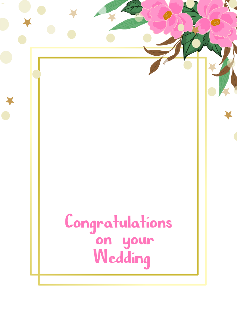 Congratulations Wedding Photo Card