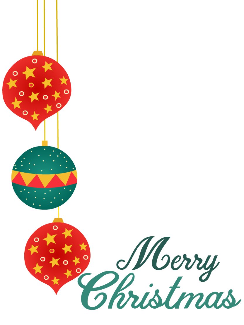 Snowman with Ornaments Christmas Card