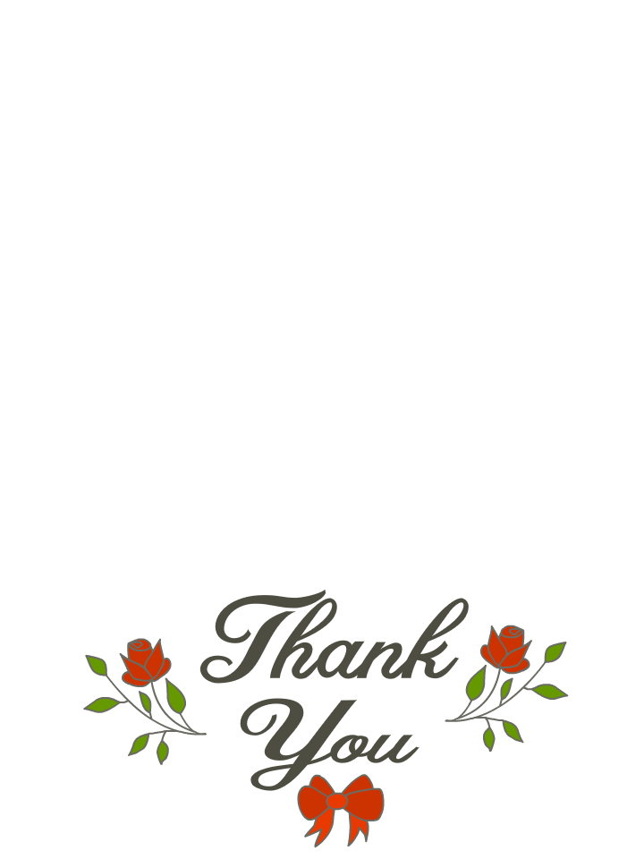 Thank You Photo Card with Autumn Flowers