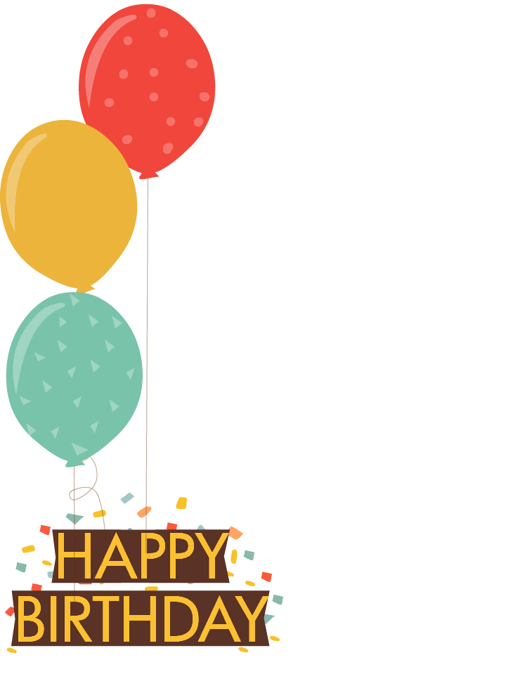 Colorful Balloons Birthday Photo Card