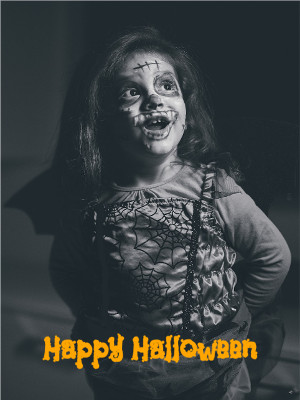 Zombie Happy Halloween Greeting Card