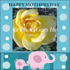 Happy Mother's Day Yellow Rose Card