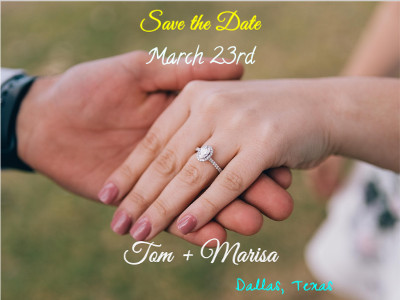 Save the Date Wedding Announcement
