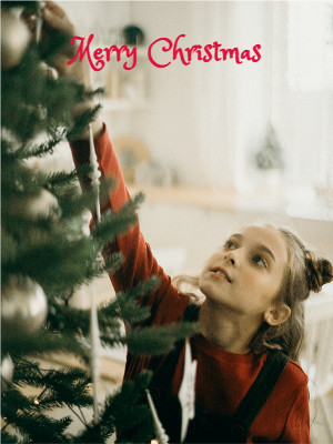 Child Decorating Christmas Tree