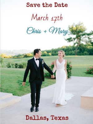 Classic Save the Date Wedding Card