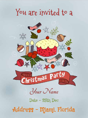 Christmas Party Invitation Card