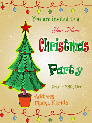 Christmas Party Invitation Card