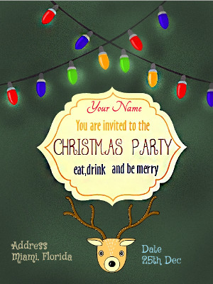 Festive Christmas Party Invitation