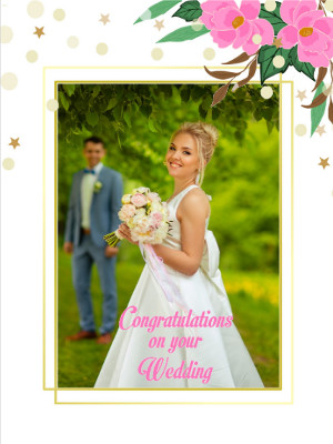 Congratulations Wedding Photo Card