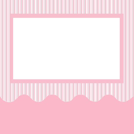 Pink Striped Thank You Card with Yellow Rose