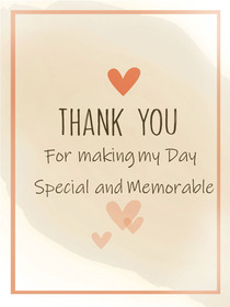 Thank You Special Day Card