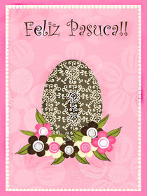 Feliz Pascua Easter Egg Greeting Card